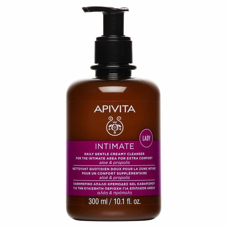 APIVITA - INTIMATE LADY Καθημερινό Απαλό Κρεμώδες Καθαριστικό για την Ευαίσθητη Περιοχή - 300ml